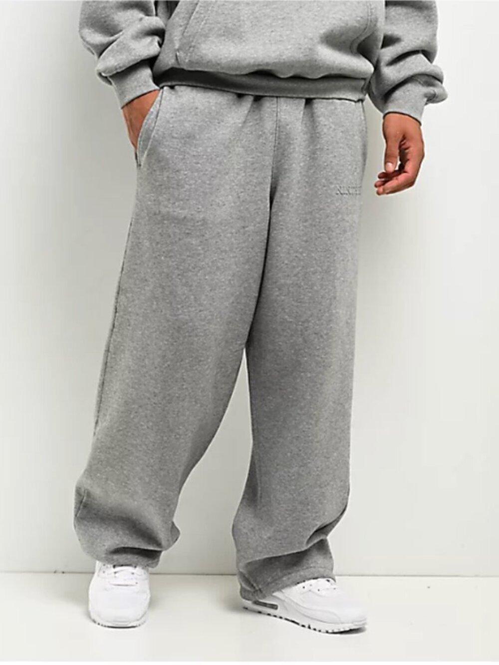 Ninth Hall Fundamentals Logo Grey Oversized Sweatpants- medium